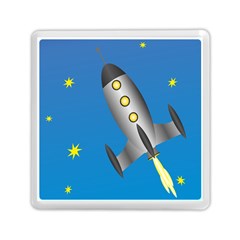 Rocket Spaceship Space Travel Nasa Memory Card Reader (square) by Ravend