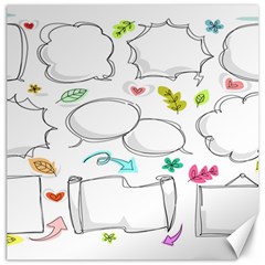 Set Chalk Out Chitchat Scribble Canvas 16  X 16 