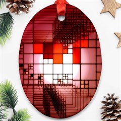 Pattern Structure Light Patterns Oval Ornament (two Sides) by Hannah976