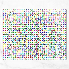 Dots Color Rows Columns Background Rectangular Jigsaw Puzzl by Hannah976