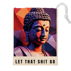 Let That Shit Go Buddha Low Poly (6) Drawstring Pouch (4xl) by 1xmerch