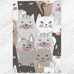 Cute Cats Seamless Pattern Canvas 24  X 36  by Sarkoni