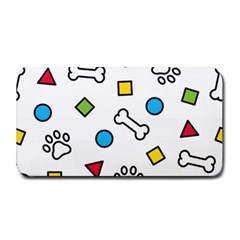 Dog Paw Seamless Pattern Footprint Bone Medium Bar Mat by Grandong
