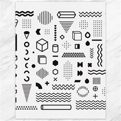 Pattern Hipster Abstract Form Geometric Line Variety Shapes Polkadots Fashion Style Seamless Canvas 12  X 16  by Grandong