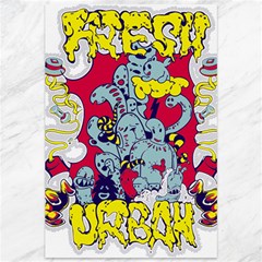 Fresh Urban Cartoon Monster Illustration Cartoon Character Text Canvas 12  X 18  by Sarkoni