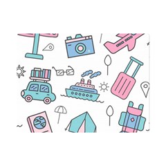 Transportation Seamless Pattern Premium Plush Fleece Blanket (mini) by Grandong
