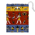 Ancient Egyptian Religion Seamless Pattern Drawstring Pouch (5XL) Front