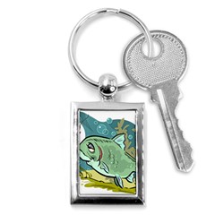 Fish Hook Worm Bait Water Hobby Key Chain (rectangle) by Sarkoni