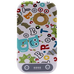 Seamless Pattern Vector With Funny Robots Cartoon Sterilizers by Hannah976