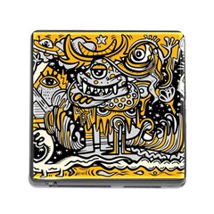 Crazy Abstract Doodle Social Doodle Drawing Style Memory Card Reader (square 5 Slot) by Hannah976