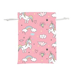 Cute Unicorn Seamless Pattern Lightweight Drawstring Pouch (s) by Apen
