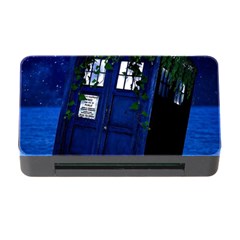 Stuck Tardis Beach Doctor Who Police Box Sci-fi Memory Card Reader With Cf by Cendanart