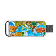 World Map Portable Usb Flash (one Side) by Ket1n9