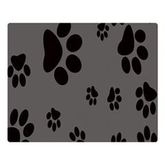 Dog Foodprint Paw Prints Seamless Background And Pattern Premium Plush Fleece Blanket (large) by Ket1n9