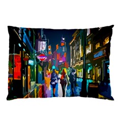 Abstract Vibrant Colour Cityscape Pillow Case (two Sides) by Ket1n9