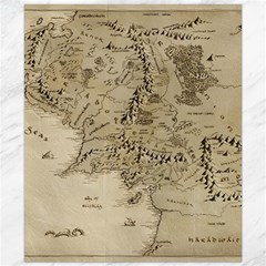 Retro Vintage Gray Map Middle Earth Canvas 20  X 24  by Cendanart