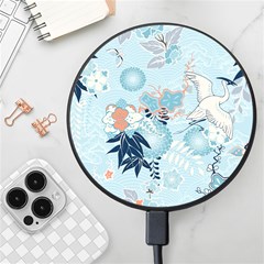 Crane Pattern Bird Animal Nature Wireless Fast Charger(black) by Bedest