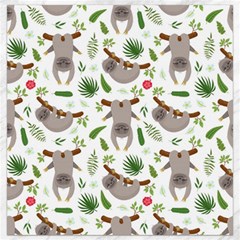 Seamless Pattern With Cute Sloths Canvas 16  X 16  by Bedest