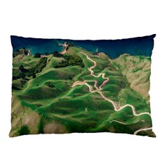 Coast Aerial View Beautiful Landscape Nature Ocean Road Graphy Aerial Coast Drone Pillow Case (two Sides) by Bedest
