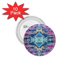 Magenta On Cobalt Arabesque 1 75  Buttons (10 Pack)