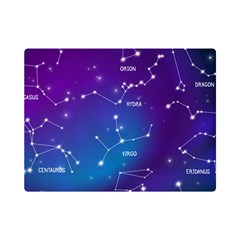 Realistic Night Sky Poster With Constellations Premium Plush Fleece Blanket (mini) by Grandong