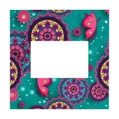Floral Pattern Abstract Colorful Flow Oriental Spring Summer White Box Photo Frame 4  X 6  by Cemarart