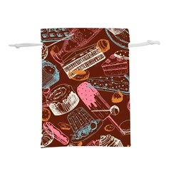 Sweet Food Seamless Pattern Lightweight Drawstring Pouch (l) by Cemarart