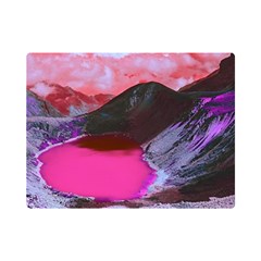 Late Night Feelings Aesthetic Clouds Color Manipulation Landscape Mountain Nature Surrealism Psicode Premium Plush Fleece Blanket (mini) by Cemarart