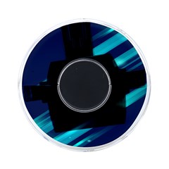 Blue Neon Lines, Blue Background, Abstract Background On-the-go Memory Card Reader