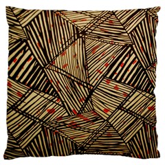 Abstract Geometric Pattern, Abstract Paper Backgrounds Large Premium Plush Fleece Cushion Case (two Sides)