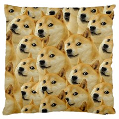 Doge, Memes, Pattern Large Cushion Case (two Sides)