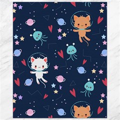 Cute Astronaut Cat With Star Galaxy Elements Seamless Pattern Canvas 16  X 20  by Grandong