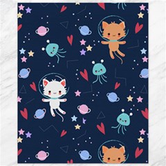 Cute Astronaut Cat With Star Galaxy Elements Seamless Pattern Canvas 11  X 14  by Grandong