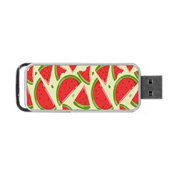 Cute Watermelon Seamless Pattern Portable Usb Flash (two Sides) by Grandong