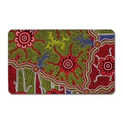 Authentic Aboriginal Art - Connections Magnet (rectangular) by hogartharts