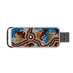 Authentic Aboriginal Art - Wetland Dreaming Portable Usb Flash (one Side)