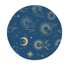 Asian Seamless Galaxy Pattern Mini Round Pill Box (pack Of 3) by Cemarart