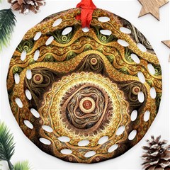Fractals, Floral Ornaments, Waves Ornament (round Filigree)