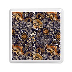 Paisley Texture, Floral Ornament Texture Memory Card Reader (square)