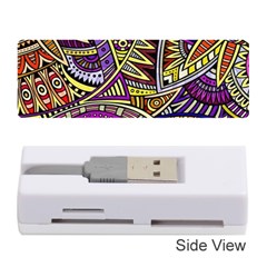 Violet Paisley Background, Paisley Patterns, Floral Patterns Memory Card Reader (stick)
