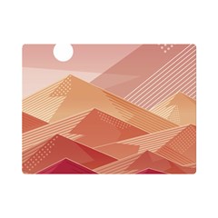 Mountains Sunset Landscape Nature Premium Plush Fleece Blanket (mini) by Cemarart