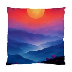 Valley Night Mountains Standard Cushion Case (two Sides)