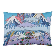 Art Psychedelic Mountain Pillow Case (two Sides) by Cemarart