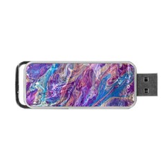Amethyst Flow Portable Usb Flash (two Sides) by kaleidomarblingart