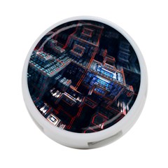 Fractal Cube 3d Art Nightmare Abstract 4-port Usb Hub (two Sides)