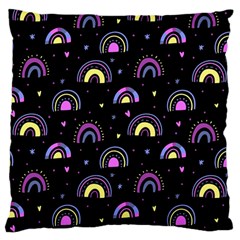 Wallpaper Pattern Rainbow Standard Premium Plush Fleece Cushion Case (one Side) by Maspions