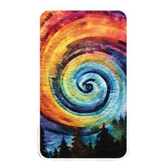 Cosmic Rainbow Quilt Artistic Swirl Spiral Forest Silhouette Fantasy Memory Card Reader (rectangular) by Maspions