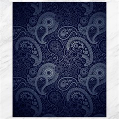Blue Paisley Texture, Blue Paisley Ornament Canvas 11  X 14 