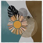 Boho Background Leaves Botanical Ornamental Pattern Seamless Decorative Design Wallpaper Nature Draw Canvas 16  x 16  15.2 x15.41  Canvas - 1