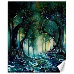 Trees Forest Mystical Forest Background Landscape Nature Canvas 16  X 20 